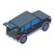 Empty trunk car icon, isometric style