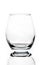 empty tulip shaped whisky or cognac glass