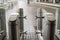 Empty turnstiles at a railway station.