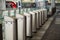 Empty turnstiles at a railway station.