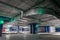 Empty underground parking or garage interior, city car infrastructure