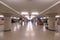 Empty Union Railway station in Toronto during the Covid-19 coronavirus pandemic with implemented