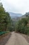 Empty unpaved road on a cloudy day in chinaâ€™s countryside