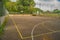 An Empty unused urban sports court