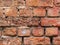 Empty Vintage Red Brick Wall Texture. Building Facade With Scratch Damage