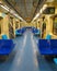 Empty wagon of the subway system of Sao Paulo during the quarantine.