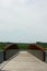 An empty walking bridge at the Russell W. Peterson Urban Wildlife Refuge in Wilmington, Delaware