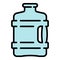 Empty water bottle icon, outline style