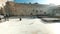 Empty Western Wall plaza