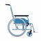 Empty wheelchair on white isolated background