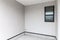 Empty white basement concrete room