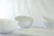 Empty white bowl isolated in white or purple