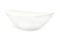 Empty white ceramic oval bowl isolated