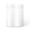 Empty white cylindrical box