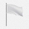 Empty white flag developing in the wind mockup