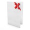 Empty white greeting card with red