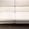 Empty white leather sofa