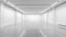 Empty White Minimalist Gallery Space. Generative AI