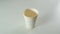 Empty white paper cups for coffee, ice cream and other cold and hot products.