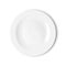 Empty white plate isolated on white background. Vector illustration.