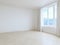 Empty white room interior with white wooden floors