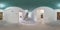 Empty white room without repair and furniture. full spherical hdri panorama 360 degrees in interior room in modern apartments in