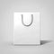 Empty white shop bag