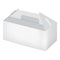 Empty white take out box mockup, realistic style