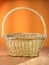 Empty wicker basket