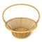 Empty wicker basket. 3D