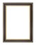 Empty wide black and gold wooden picture frame