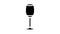 empty wine glass glyph icon animation
