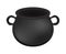 Empty witch cauldron,pot. Realistic Vector illustration isolated on white background. Created with gradient mesh.