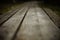 Empty wooden floor in the forest