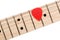 Empty wooden maple fingerboard