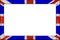 Empty wooden picture frame union jack flag design