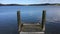 Empty wooden pier in Northland New Zealand