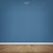 Empty wooden room space with blue concrete wall background. Vector.