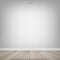 Empty wooden room space with white wall background. Vector illustration.