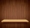 Empty wooden shelf background.Empty wood for your product