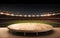 Empty wooden table top product display showcase stage with large sports stadium background