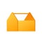 Empty wooden toolbox icon