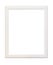 Empty wooden white picture frame isolated