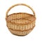 Empty wooden wicker basket