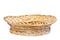 Empty woven wooden fruit or bread basket