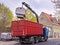 Emptying of a bottle bank with a waste collection vehicle