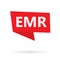 EMR Electronic Medical Record acronym on a sticker