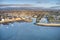 Emsworth Yacht Harbour entrance aerial photo