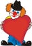 Enamoured lovely small clown with big heart