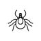 Encephalitis tick vector sign on white background.